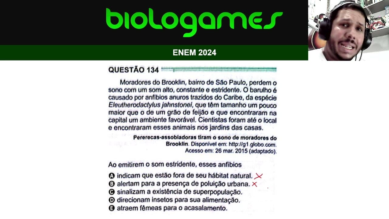 Thumbnail: ENEM 2024 - PROVA VERDE - Questão 134