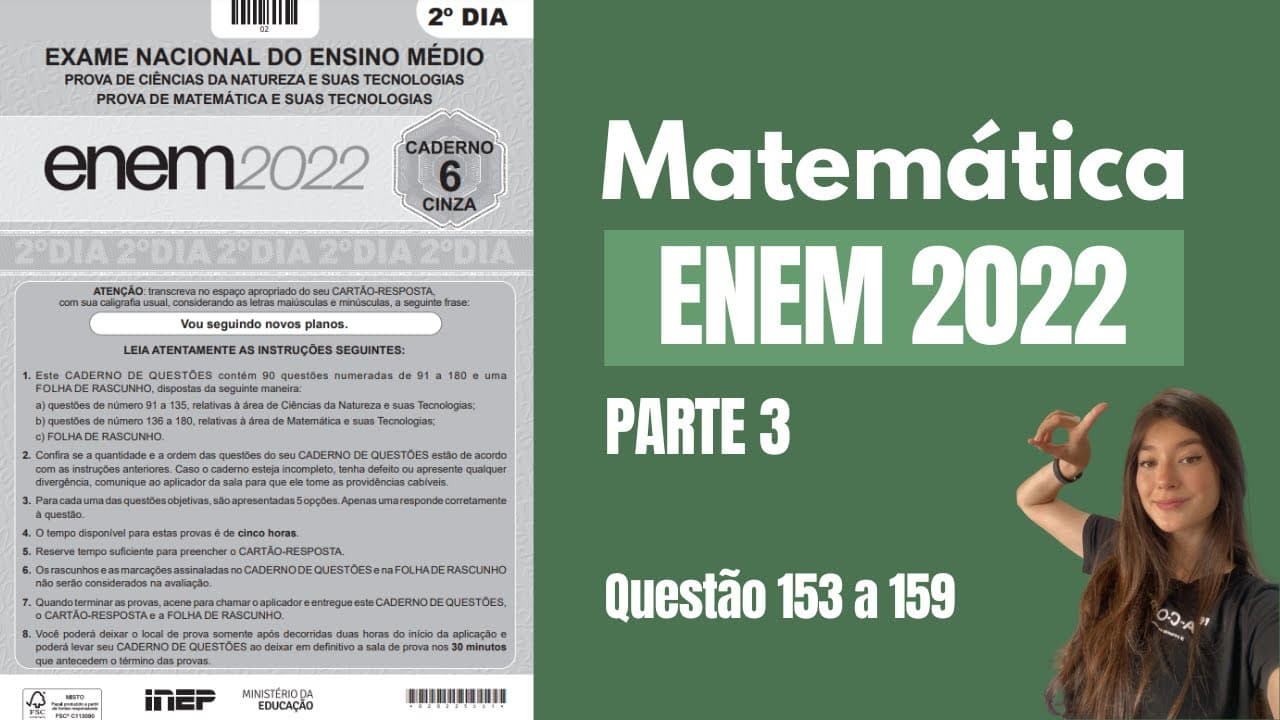 Thumbnail: ENEM 2022 - Questão 153 a 159 (Prova Cinza ⚪)