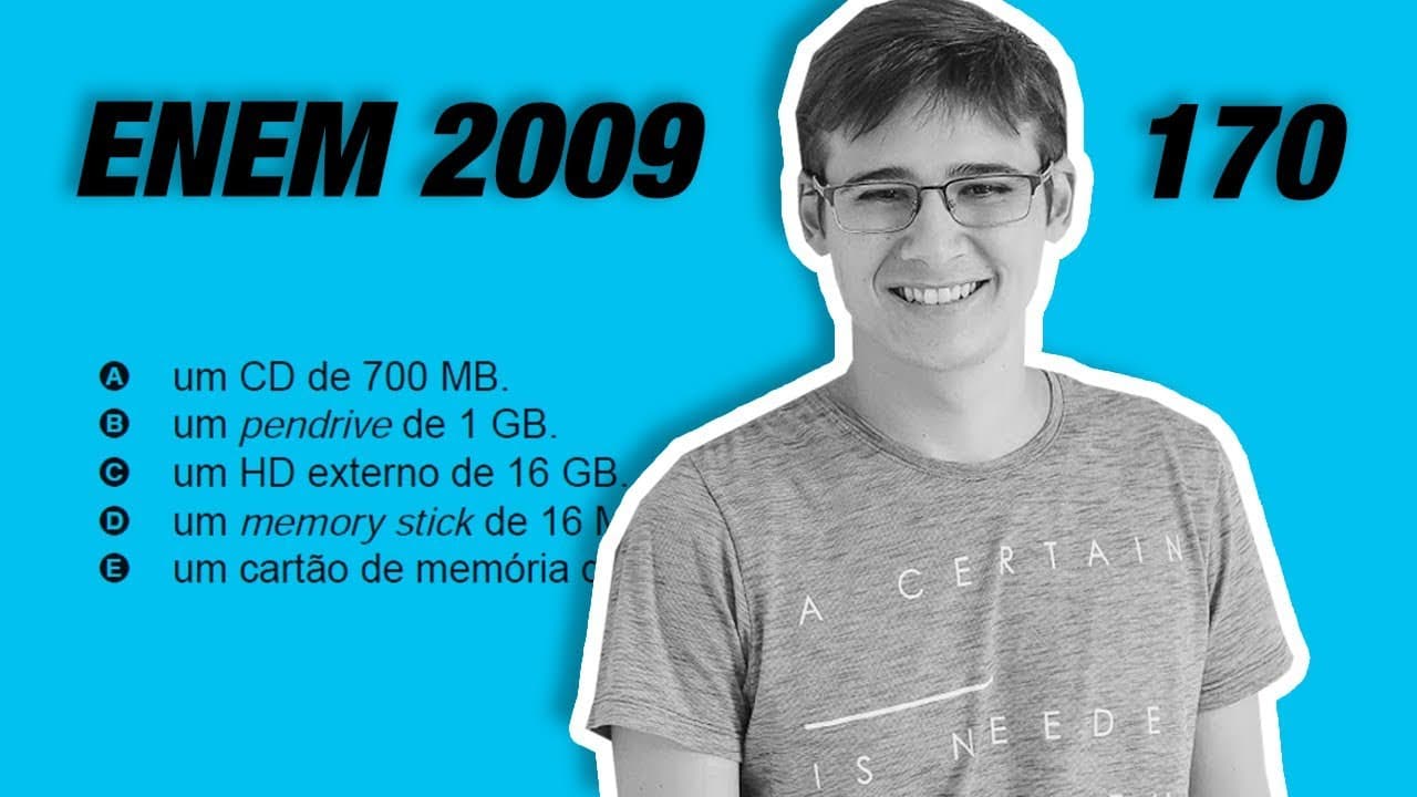 Thumbnail: ENEM 2009 | Questão 170 | A resolução das câmeras digitais modernas