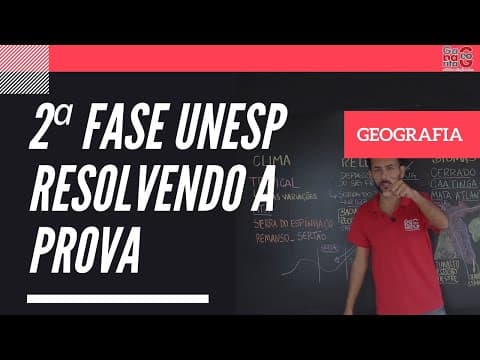 Thumbnail da aula: RESOLVENDO A PROVA DA 2ª FASE DA UNESP | GEOGRAFIA |