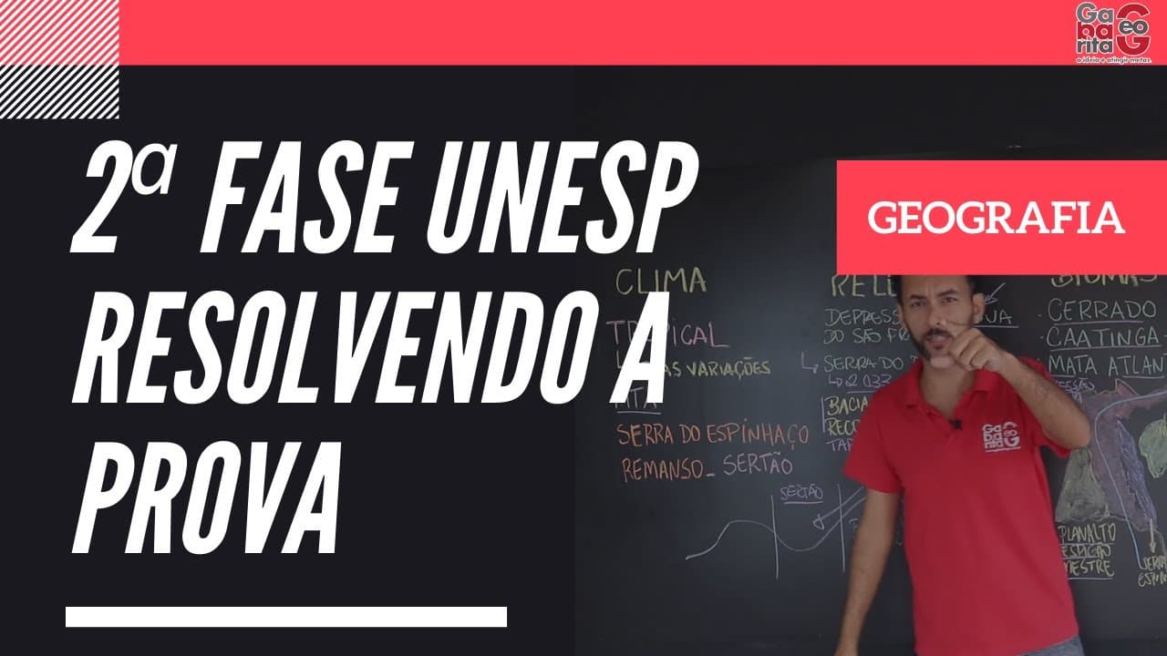 Thumbnail: RESOLVENDO A PROVA DA 2ª FASE DA UNESP | GEOGRAFIA |
