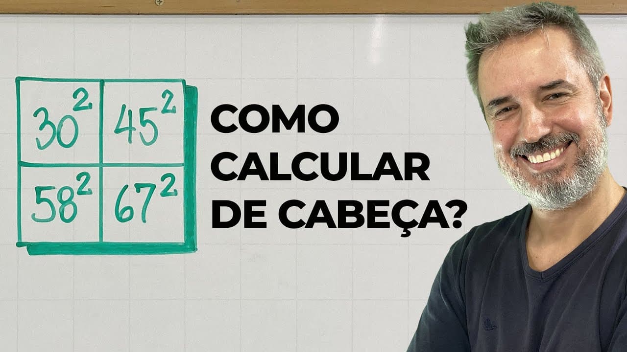 Thumbnail: DE CABEÇA: como elevar ao quadrado números de 2 dígitos? 🤯 [Horizontal]