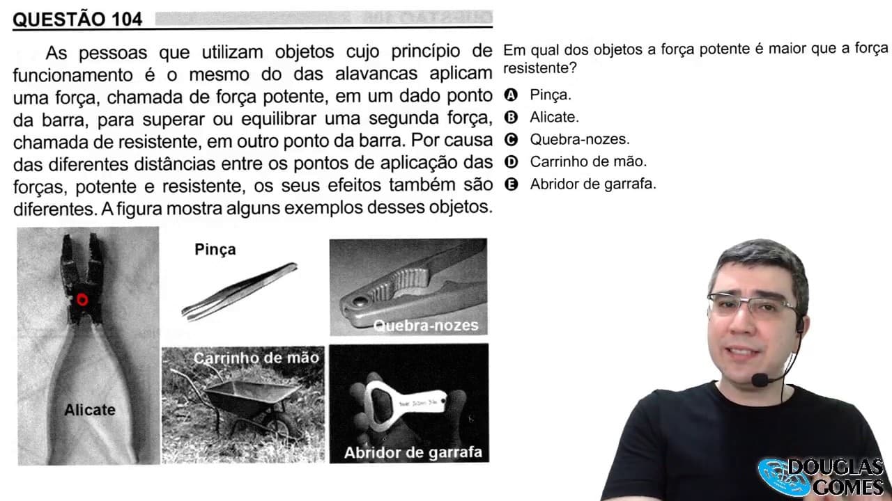 Thumbnail: ENEM 2018 Azul Natureza Questão 104