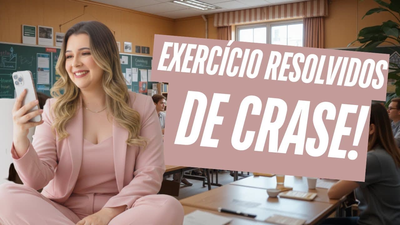 Thumbnail: Crase na prática: As armadilhas que as bancas usam para te eliminar.  - Professora Pamba