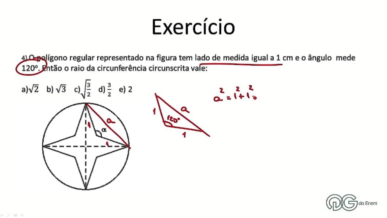 Thumbnail: Matemática: Lei dos Cossenos - ENEM