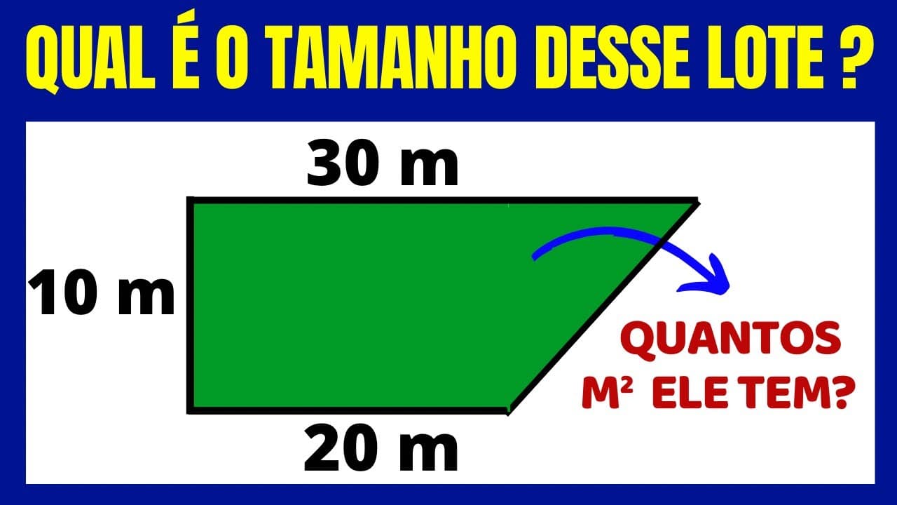 Thumbnail: VOCÊ CONSEGUE CALCULAR O TAMANHO DESSE LOTE??