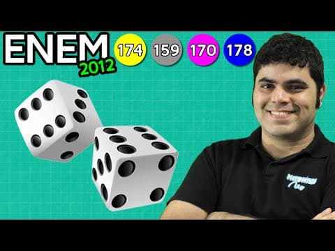 Thumbnail da aula: ENEM 2012 Matemática #43 - Probabilidade da Soma de Dois Dados