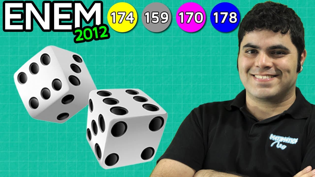 Thumbnail: ENEM 2012 Matemática #43 - Probabilidade da Soma de Dois Dados