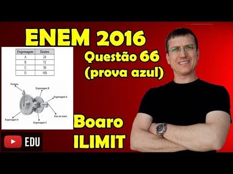 Thumbnail da aula: ENEM 2016 - QUESTÃO 66 - FÍSICA - PROVA AZUL - Prof  Boaro  ILIMIT EDUCATION