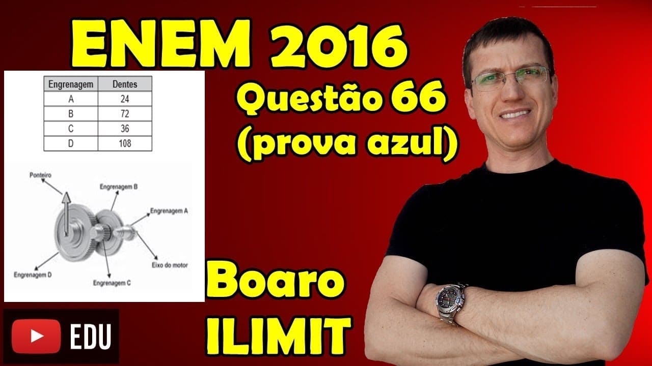 Thumbnail: ENEM 2016 - QUESTÃO 66 - FÍSICA - PROVA AZUL - Prof  Boaro  ILIMIT EDUCATION