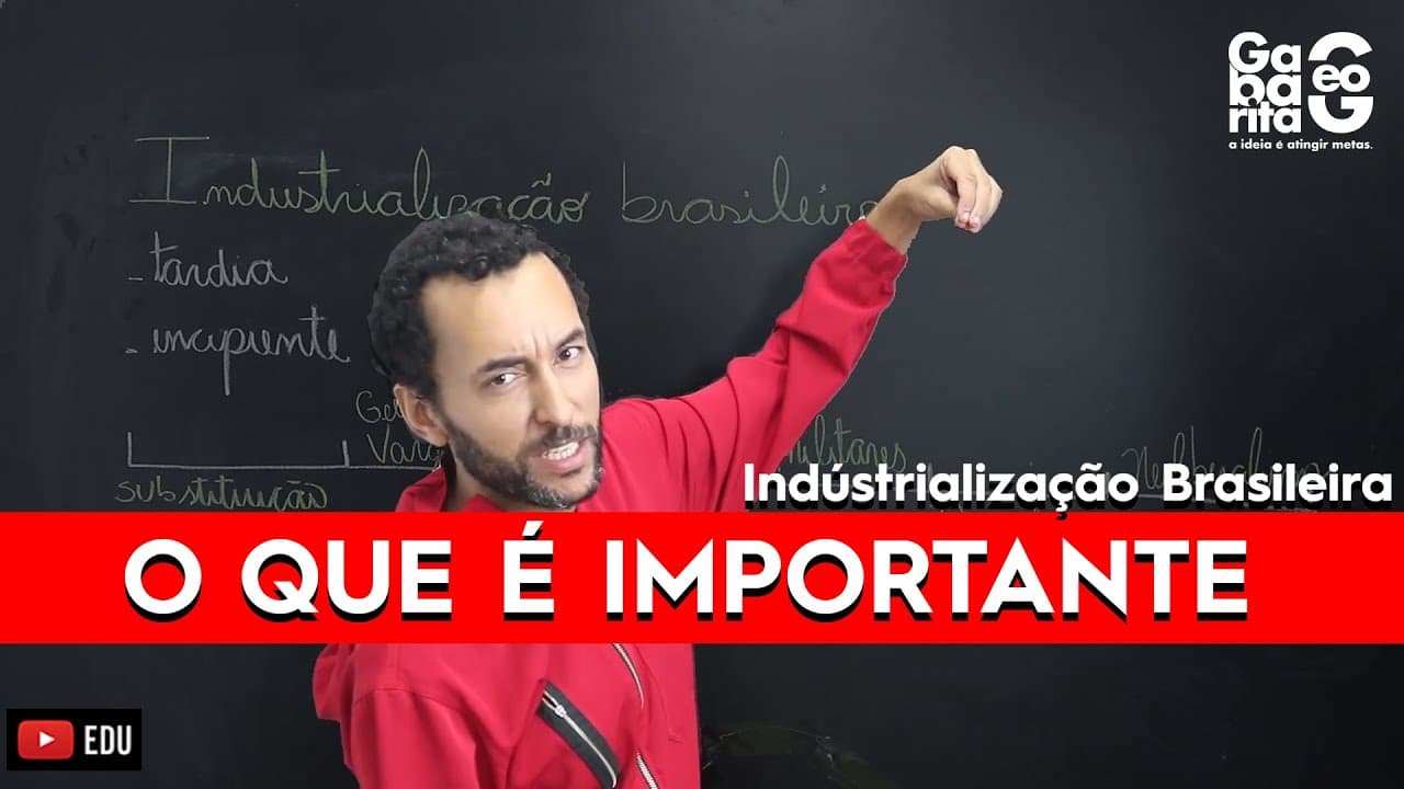 Thumbnail: Industrialização Brasileira em 9 minutos | Geografia |