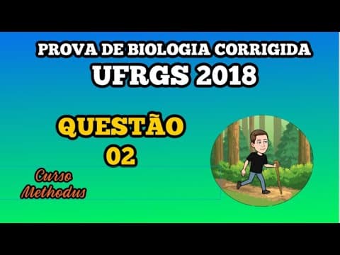 Thumbnail da aula: 02 de 2018 da prova de biologia da UFRGS - A mitocôndria é uma organela da célula eucariótica