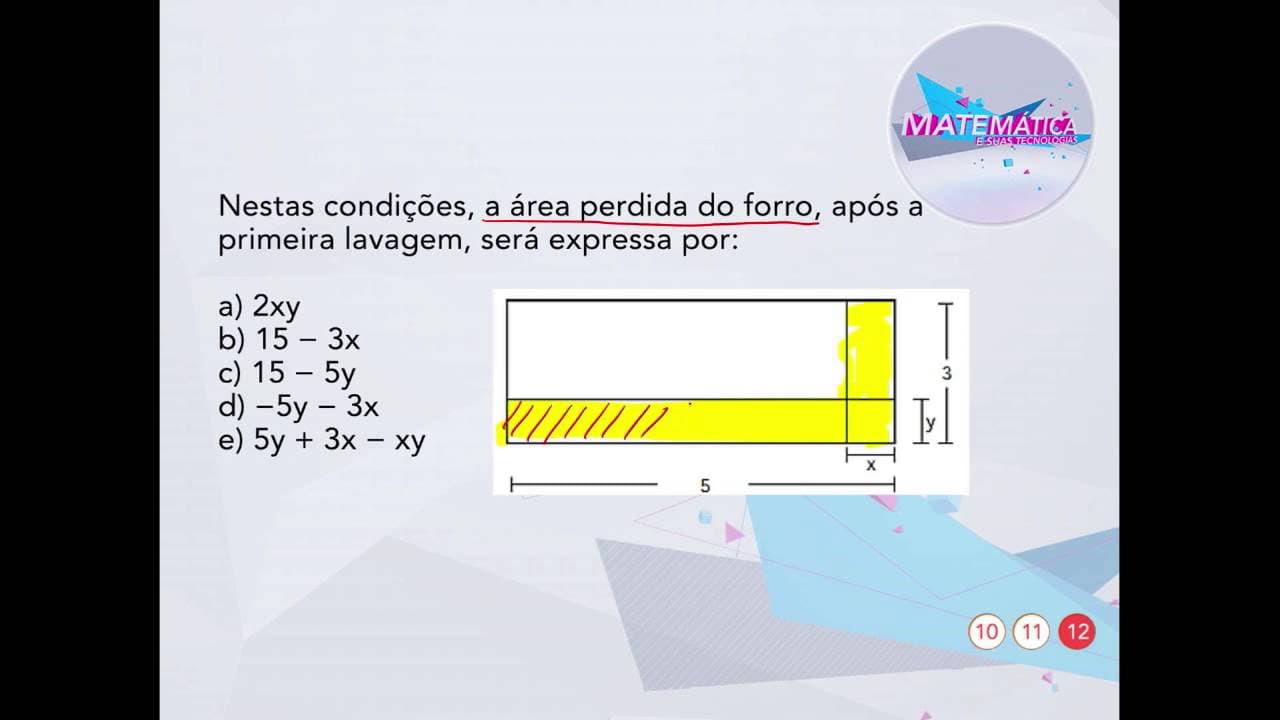 Thumbnail: Matemática: Cálculo da área de uma figura plana - ENEM