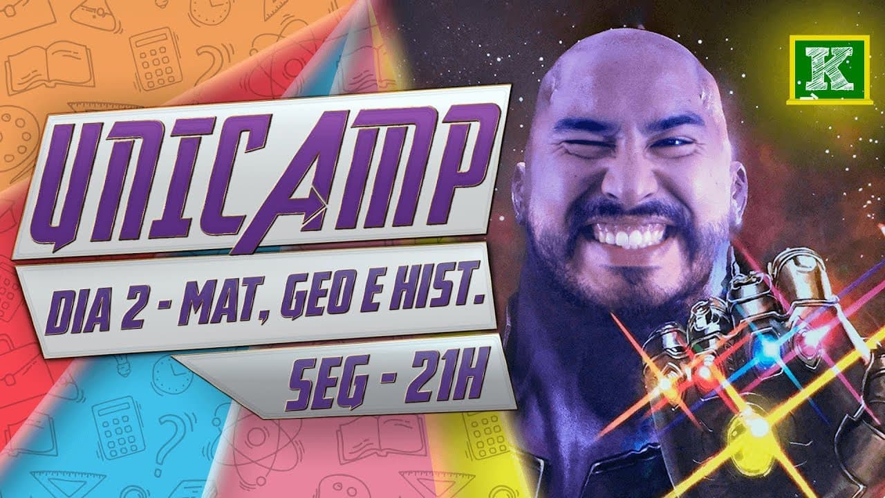 Thumbnail: Kuadro Resolve - Comentário Unicamp 2019 - Matemática, Geografia e História - 2ª fase (dia 2)