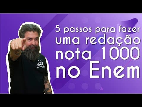 Thumbnail da aula: 5 passos para fazer uma redação nota 1000 no Enem - Brasil Escola
