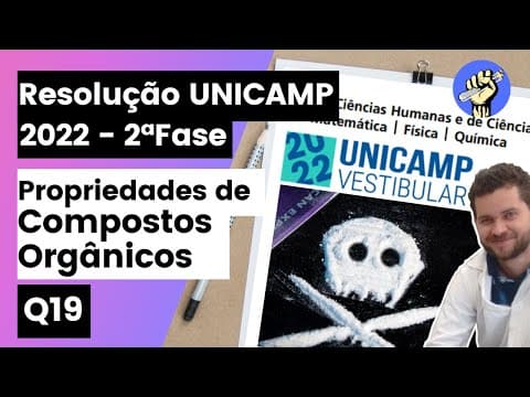 Thumbnail da aula: ✏️UNICAMP 2022 | O mercado de drogas lícitas e ilícitas traz uma série de problemas à sociedade