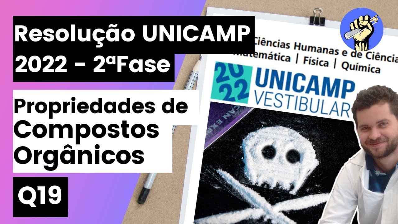 Thumbnail: ✏️UNICAMP 2022 | O mercado de drogas lícitas e ilícitas traz uma série de problemas à sociedade