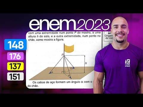 Thumbnail da aula: Questão 148 - Caderno Azul | Trigonometria | MATEMÁTICA ENEM 2023