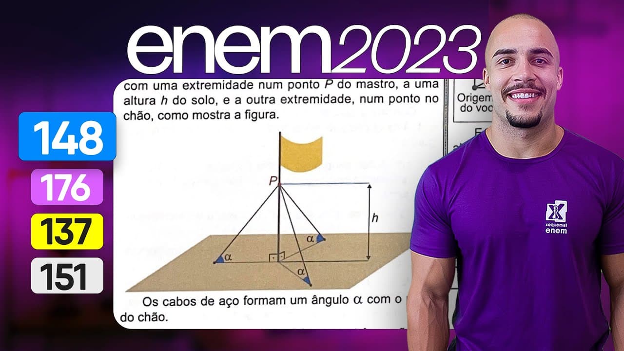Thumbnail: Questão 148 - Caderno Azul | Trigonometria | MATEMÁTICA ENEM 2023