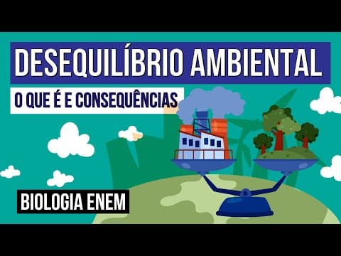 Thumbnail da aula: DESEQUILÍBRIO AMBIENTAL: o que é e consequências | Biologia para o Enem | Cláudia de Souza Aguiar