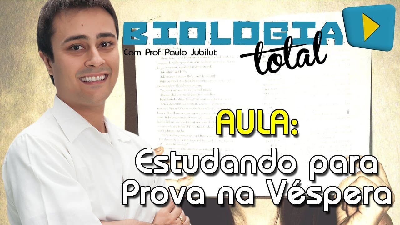 Thumbnail: Estudando para prova na véspera (A casa caiu!!!) - Dicas de Estudo - Prof. Paulo Jubilut