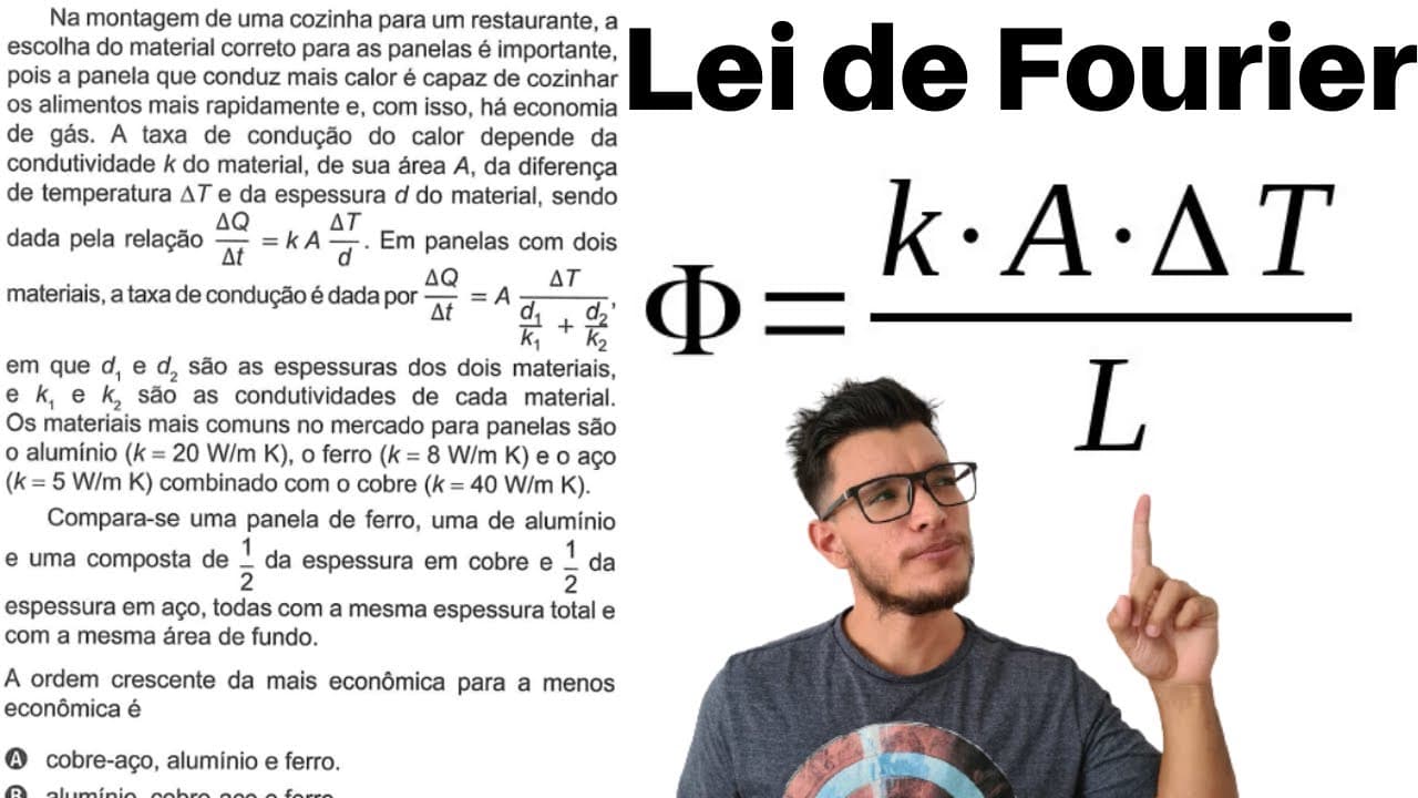 Thumbnail: (Enem 2021) Na montagem de uma cozinha para um restaurante, a escolha do material correto para as