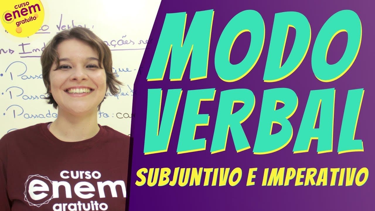 Thumbnail: MODOS VERBAIS SUBJUNTIVO E IMPERATIVO | Resumo de Gramática e Língua Portuguesa para o Enem