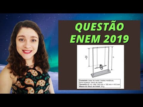Thumbnail da aula: Questão de dinâmica Enem 2019 | " Numa feira de ciências, um estudante ...