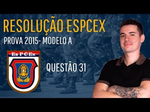 Thumbnail da aula: Prova EsPCEx Resolvida 2015 | Modelo A - Questão 31 - Hidrostática e dinâmica
