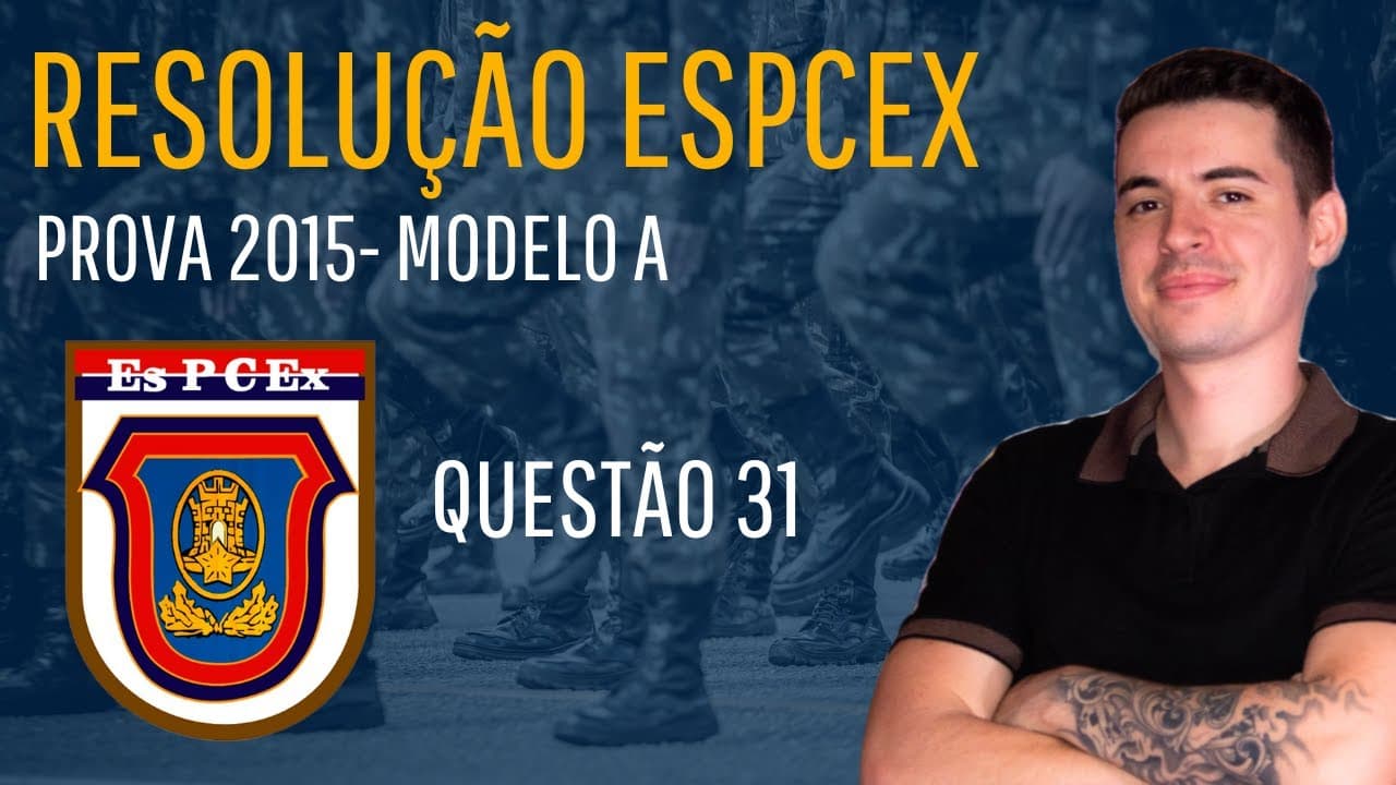 Thumbnail: Prova EsPCEx Resolvida 2015 | Modelo A - Questão 31 - Hidrostática e dinâmica
