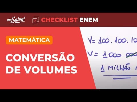 Thumbnail da aula: Geometria Espacial: Volumes - Matemática | Checklist ENEM | Me Salva!
