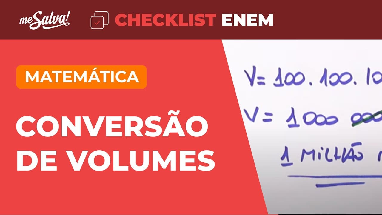 Thumbnail: Geometria Espacial: Volumes - Matemática | Checklist ENEM | Me Salva!
