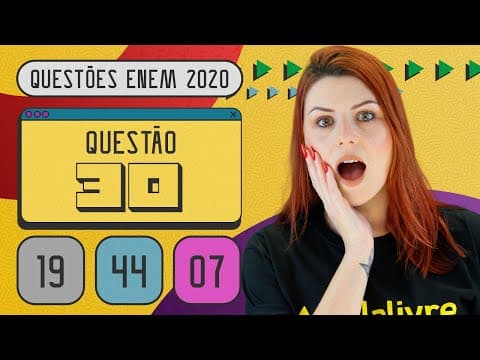 Thumbnail da aula: ENEM 2020 | Linguagem verbal e não verbal | Questão 30 (caderno amarelo)