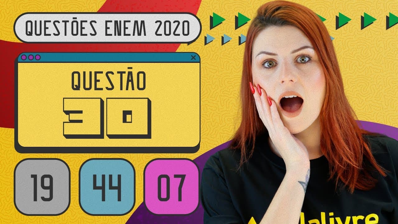 Thumbnail: ENEM 2020 | Linguagem verbal e não verbal | Questão 30 (caderno amarelo)