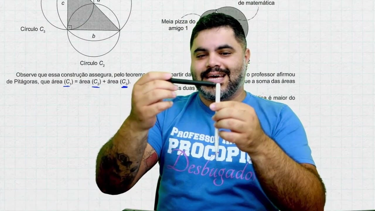 Thumbnail: 🔥 ENEM 2023 Matemática 142 - Sejam a, b e c as medidas dos lados de um triângulo retângulo
