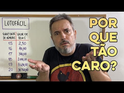 Thumbnail da aula: LOTOFÁCIL: por que cada número a mais custa tão caro? 🤔