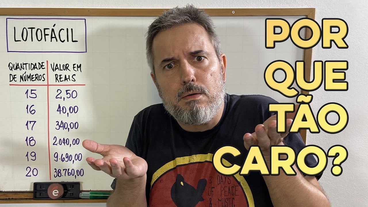Thumbnail: LOTOFÁCIL: por que cada número a mais custa tão caro? 🤔