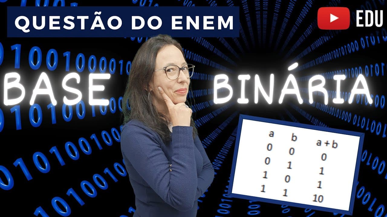 Thumbnail: ENEM 2021 - Uma das bases mais utilizadas - SISTEMA DE NUMERAÇÃO BINÁRIO - Prof. Angela Matemática