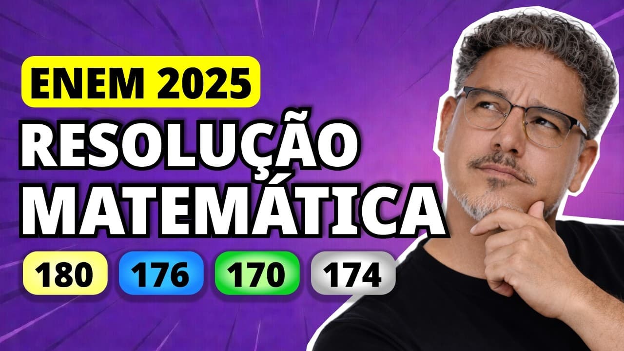 Thumbnail: ENEM 2025 Matemática – Questão 180 | A final de um campeonato de futebol foi disputada em 2 tempos