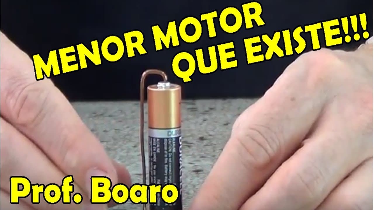 Thumbnail: O MOTOR MAIS SIMPLES QUE EXISTE - MOTOR HOMOPOLAR #1 - EXPERIÊNCIA DE FÍSICA - Prof  Marcelo Boaro