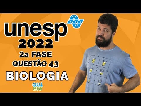 Thumbnail da aula: UNESP 2022 - 2a Fase - Questão 43 - No intervalo dos estudos para a prova de biologia três amigos Pa