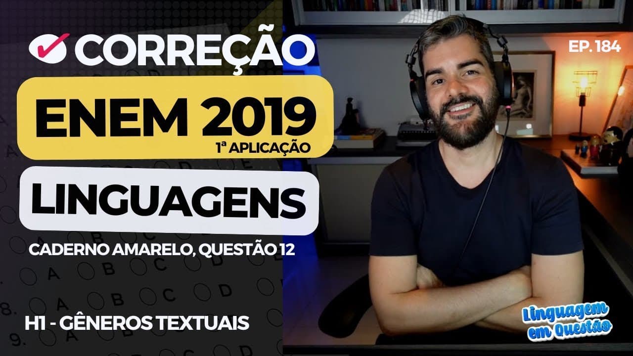 Thumbnail: ENEM 2019 1ª aplicação: Cazuza pediu PIEDADE (H1 | Gêneros textuais | Caderno amarelo, 12) #184