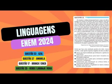 Thumbnail da aula: Resolução questão 23 (PROVA AZUL) | Linguagens ENEM 2024