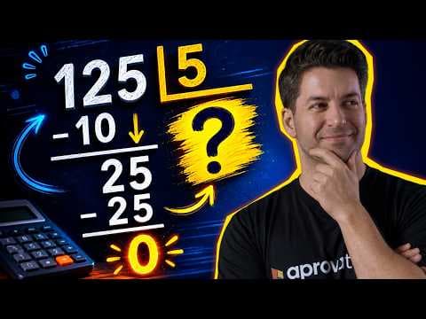 Thumbnail da aula: COMO FAZER DIVISÃO: Passo a Passo no Método da Chave | Matemática Básica ENEM