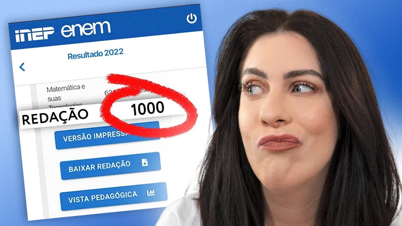 Thumbnail: O QUE SERÁ QUE MUDOU? ANALISANDO AS REDAÇÕES NOTA 1000 DO ÚLTIMO ENEM