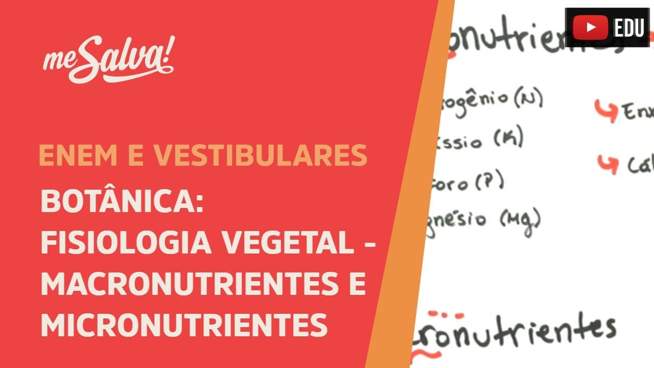Thumbnail: Me Salva! BOT23 - Botânica - Fisiologia vegetal: macronutrientes e micronutrientes
