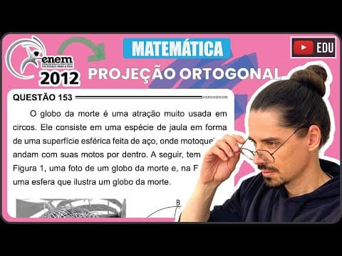 Thumbnail da aula: [ENEM 2012] 153 📘 PROJEÇÃO ORTOGONAL O globo da morte é uma atração muito usada em circos. Ele