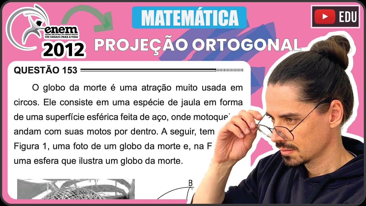 Thumbnail: [ENEM 2012] 153 📘 PROJEÇÃO ORTOGONAL O globo da morte é uma atração muito usada em circos. Ele