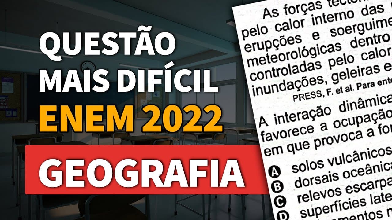 Thumbnail: ENTENDENDO A QUESTÃO MAIS DIFÍCIL DE GEOGRAFIA DO ENEM 2022 | ProEnem