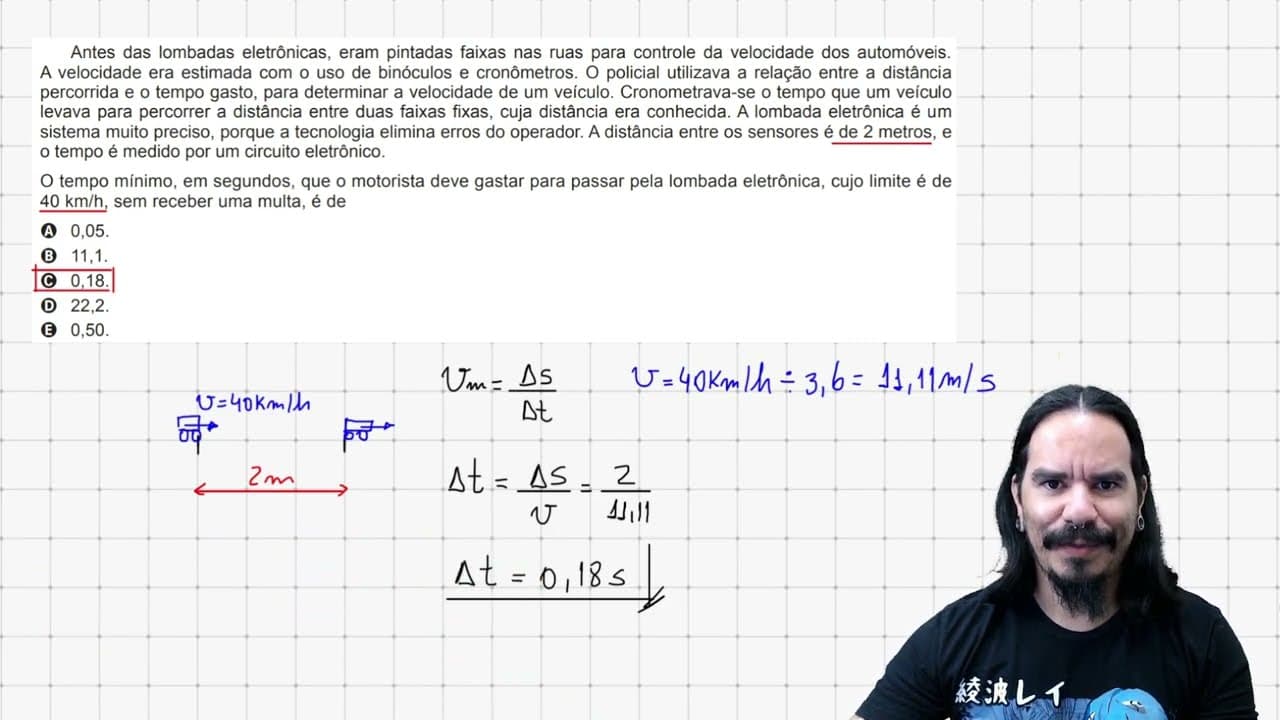 Thumbnail: 🚀 MOVIMENTO UNIFORME DESCOMPLICADO! 🎯 Resolvendo Questão do ENEM em Minutos!